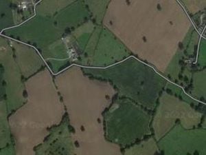Satellite view of  Maesllwyn Lane, Bronington. Image: Google.