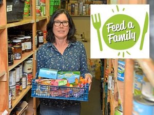 Karen Williams, manager at Shrewsbury Food Bank Plus, pictured during the Feed a Family campaign. Shropshire Food Bank Plus is a member of the Shropshire Food Poverty Alliance