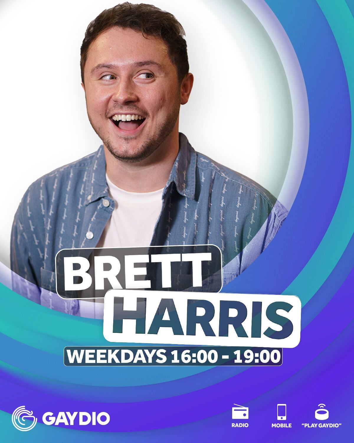 Brett Harris gets top spot on Gaydio radio station