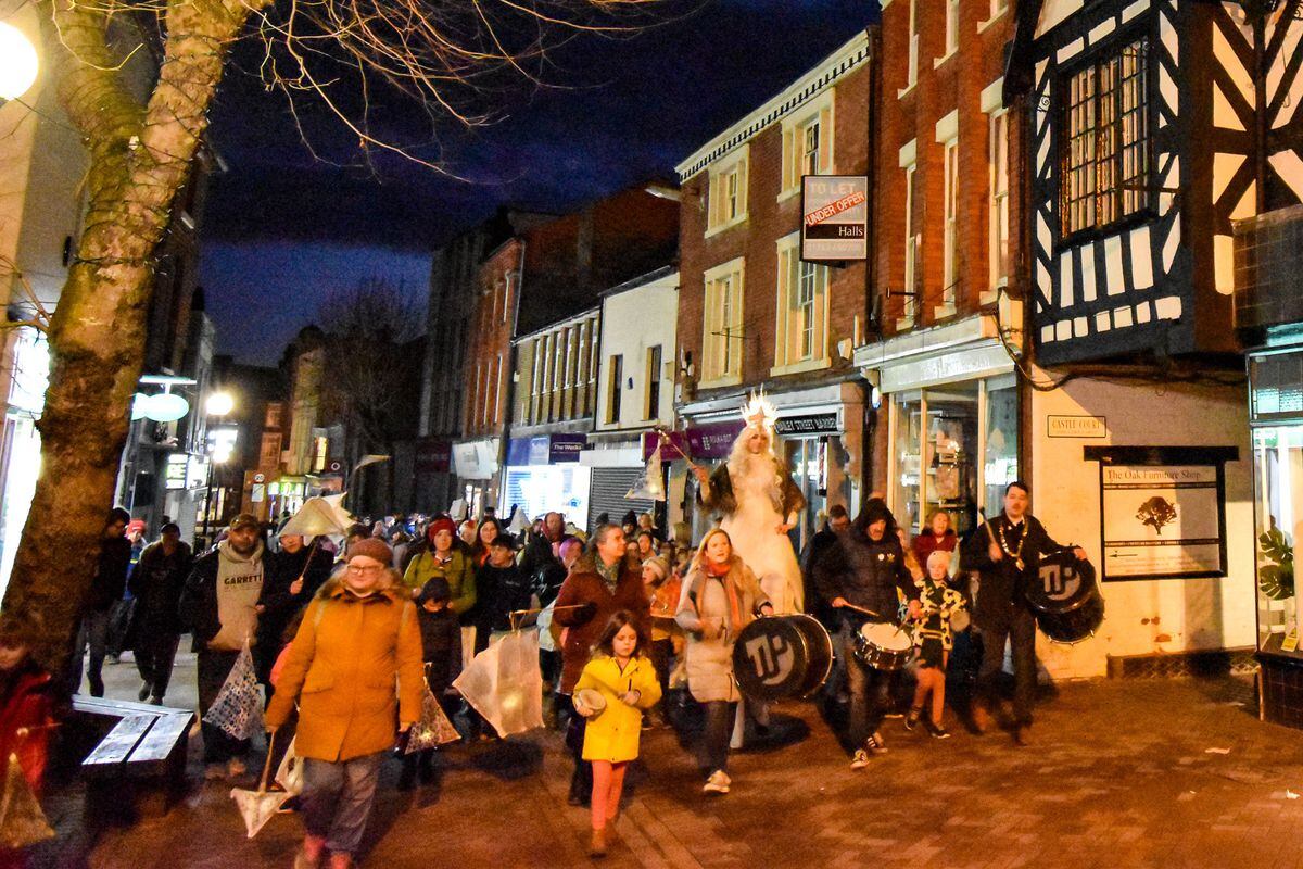 The lantern parade in Oswestry. Photo: Graham Mitchell