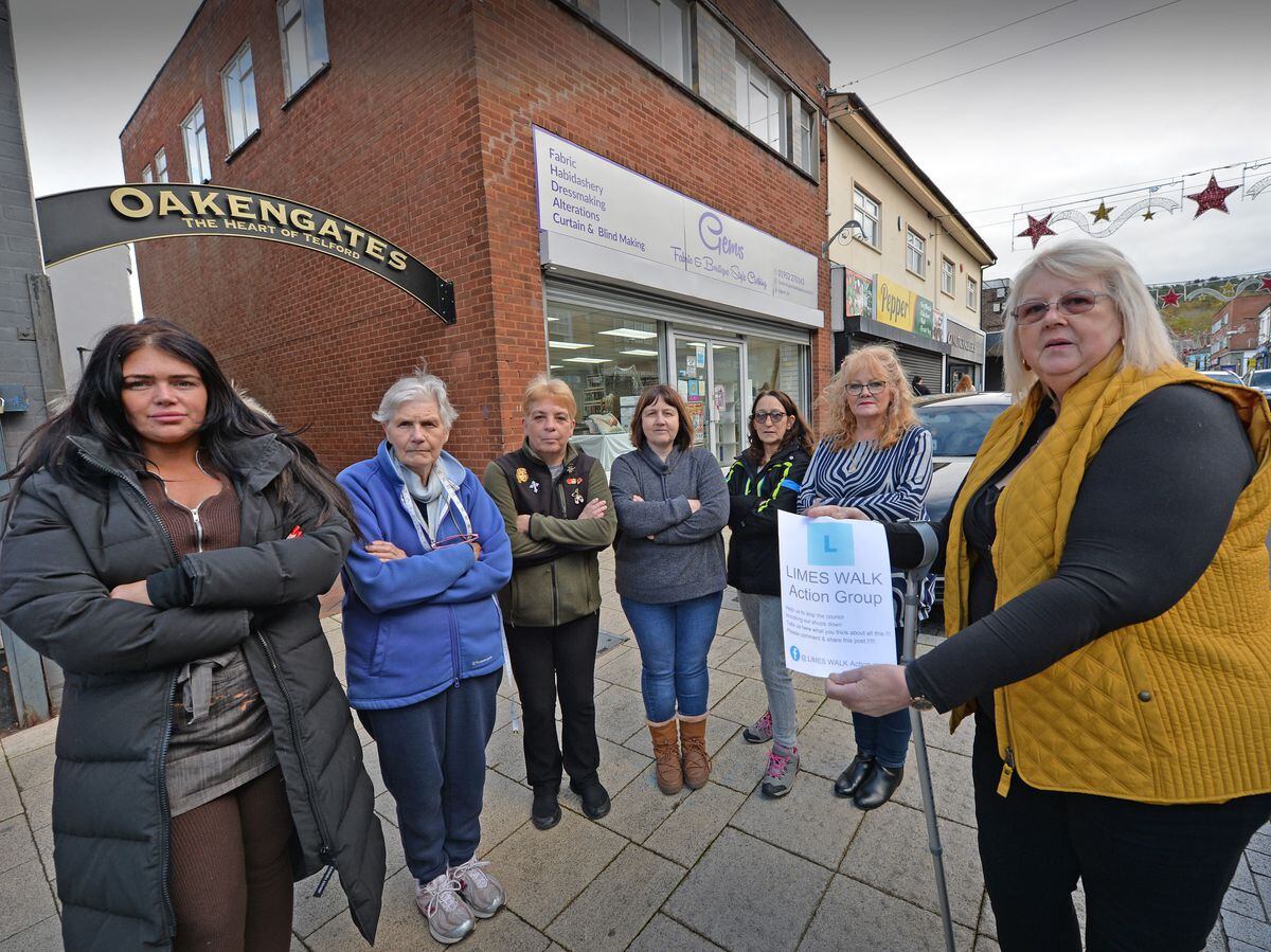 Traders staged a protest in November about the regeneration proposals plans that will see their shops demolished, pictured: Bianca Gregory, Sue Gregory, Angela Smith, Pauline Jackson, Julia Evans and Christine Orford