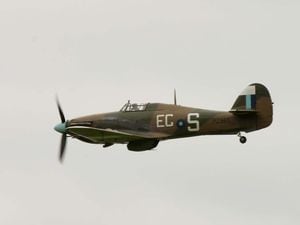 A Hurricane from the Battle of Britain Memorial Flight is due to fly over Shropshire today