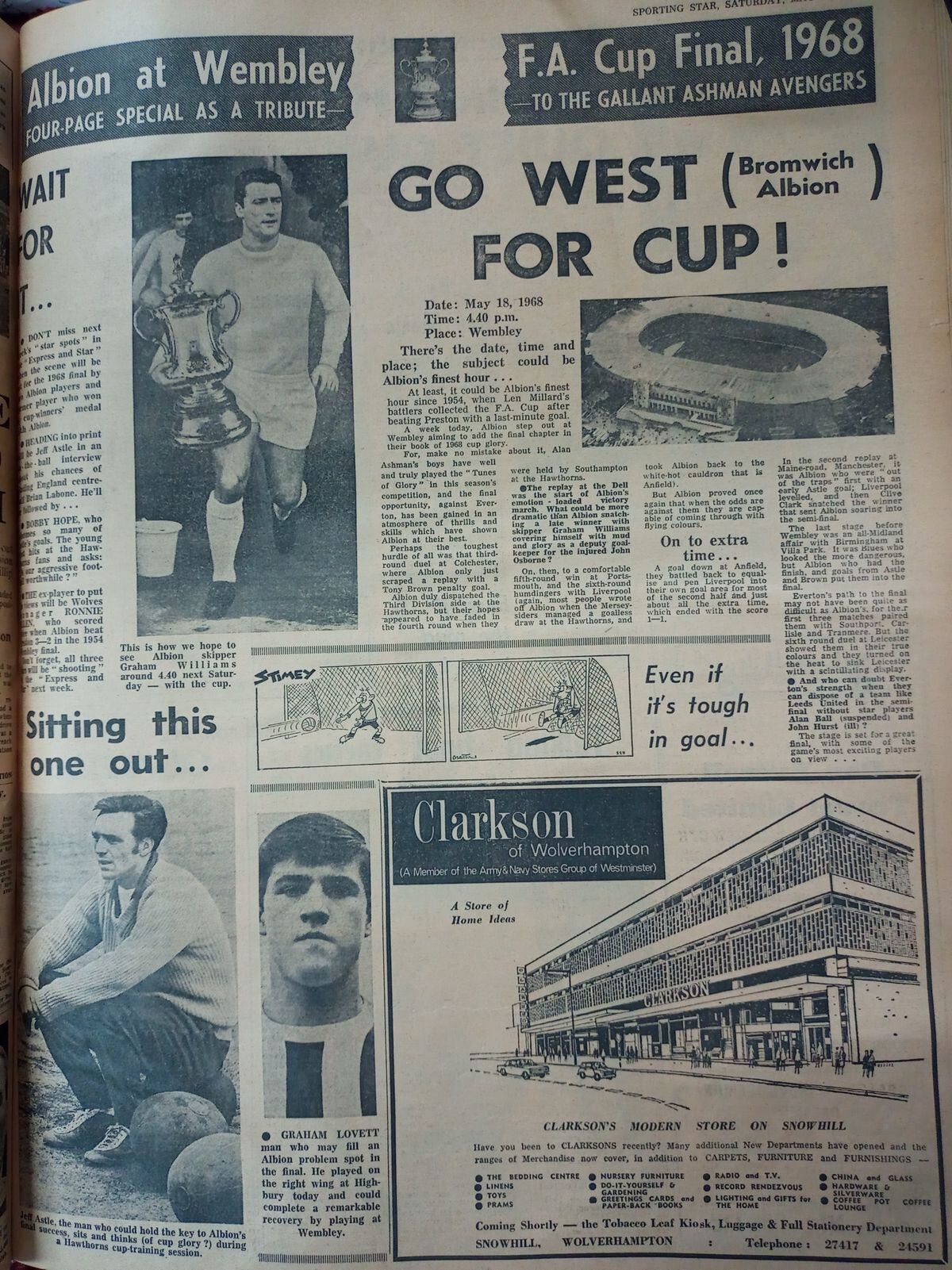 May 11, 1968 - preview of FA Cup final