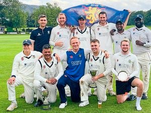 Wellington Cricket Club celebrate promotion back to the Birmingham & District League through the play-offs