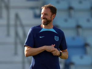 England manager Gareth Southgate during a training session