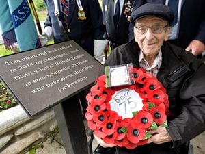 Stan at the D-Day commemoration in Oakengates in 2019.