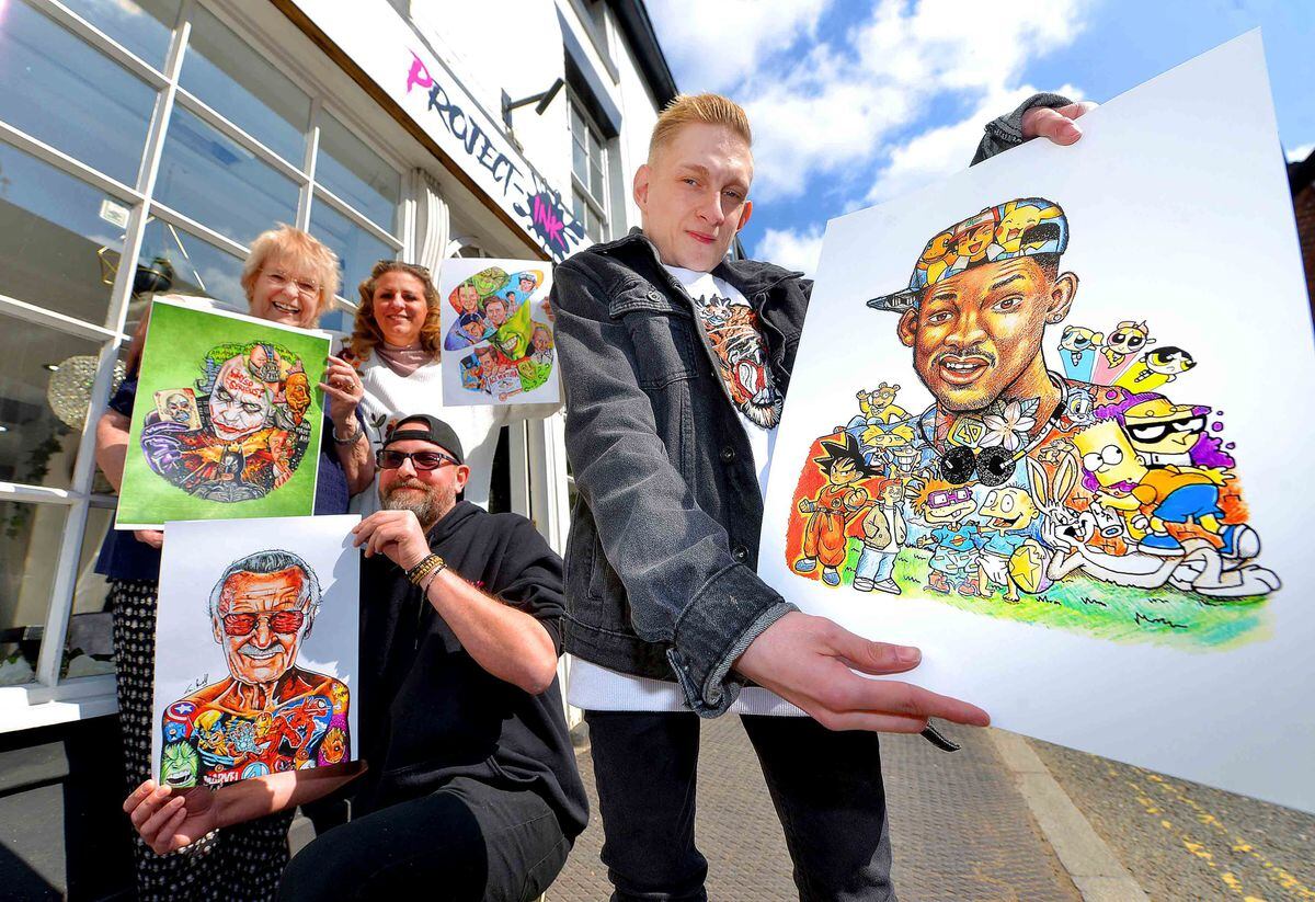 Project Ink is selling Sam Burnell's artwork in aid of Wem Youth Club