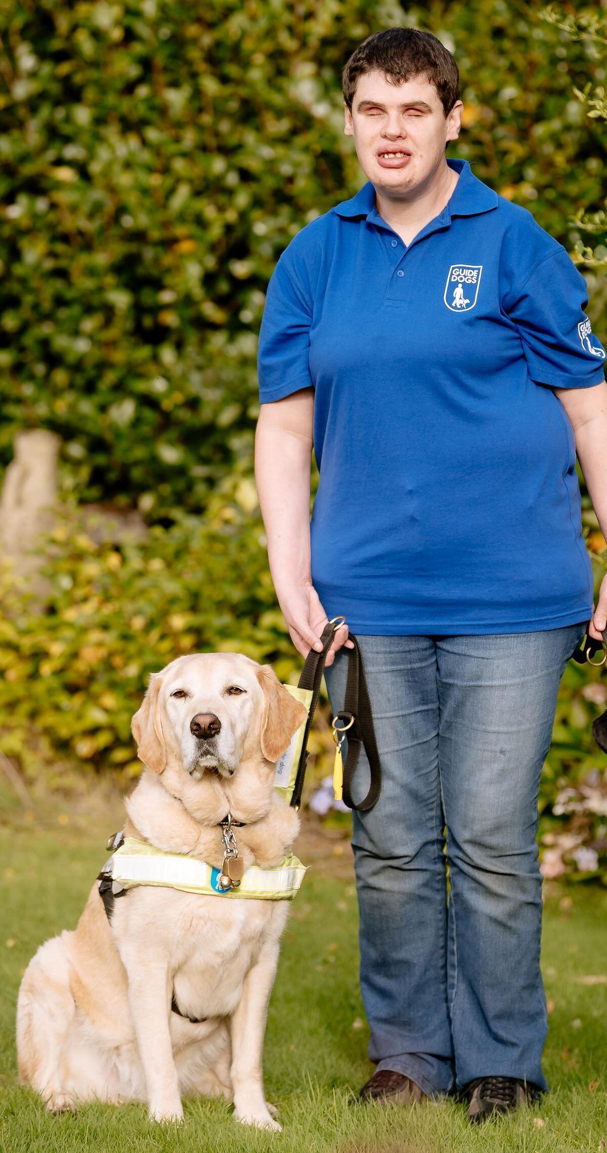  Eleanor Roberts from Newport with her retired guide dog Woody 
