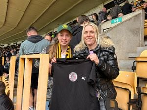 Isla Walker with Anne Jonson at the Molineux on Saturday