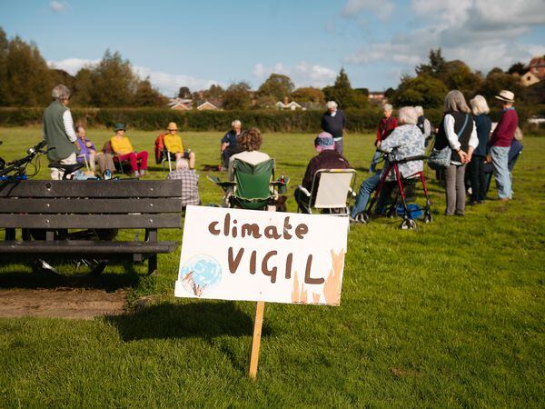 A climate vigil in Ludlow