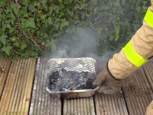 Video showing how easily it is for a disposable barbercue to start a fire. Photo: Dublin Fire Brigade