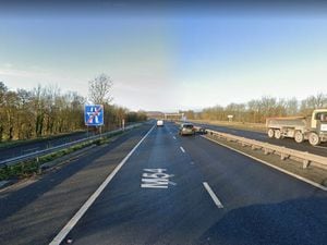 Police followed Oleg Martin off the M54 and onto the A5. Photo: Google