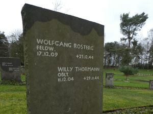 The grave of Wolfgang Rosterg at the German military cemetery at Cannock Chase.