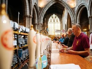 Shrewsbury and West Shropshire CAMRA Beer and Cider Festival at St Mary's Church, Shrewsbury..