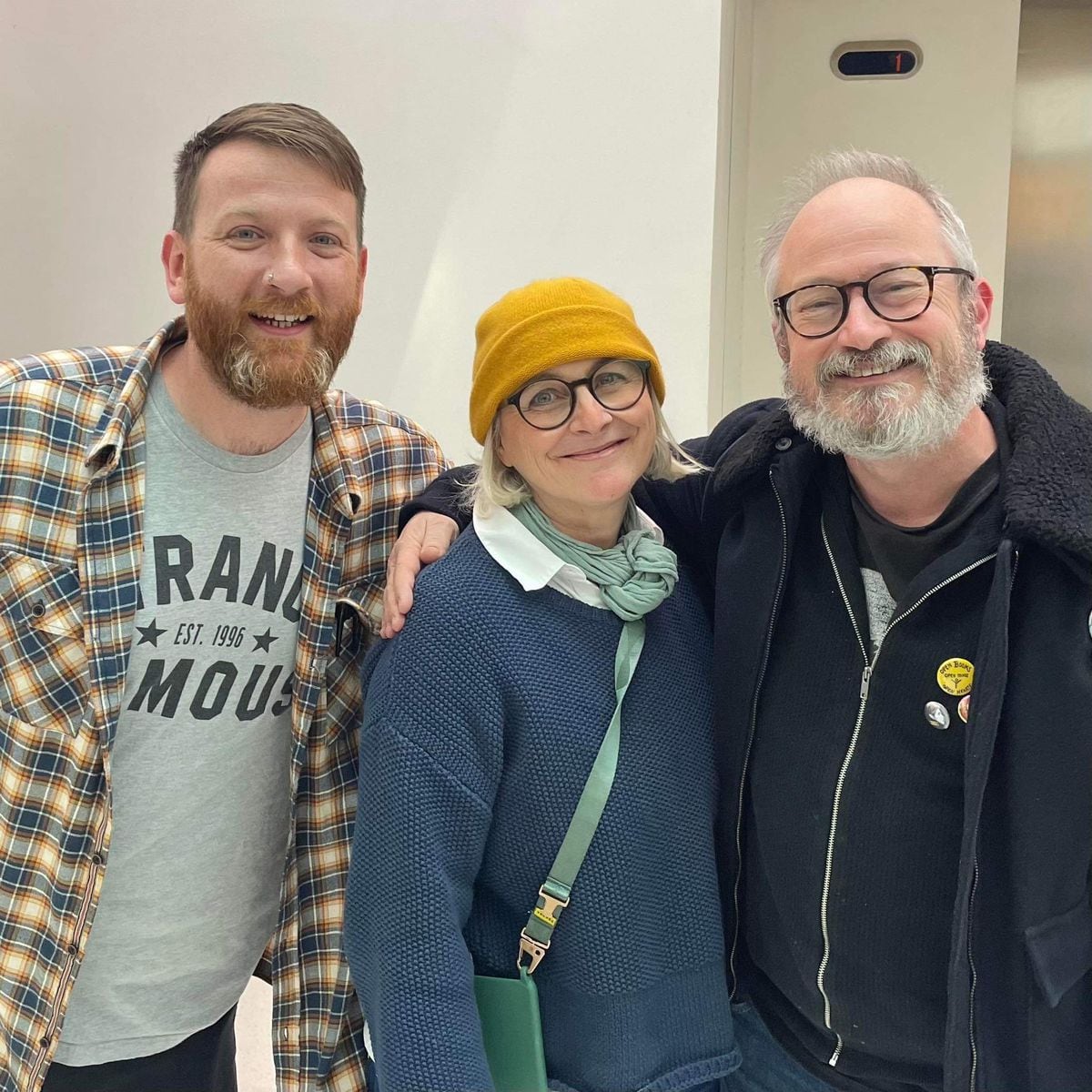 GingerBeardMark (L) said it has been a dream job to interview the likes of Emma Kennedy and Robin Ince. Photo: Wolverhampton Council