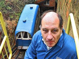 Dr Tippping at the Cliff Railway