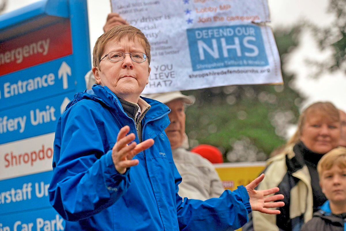 Gill George, chair of Shropshire, Telford & Wrekin Defend Our NHS
