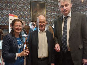 Kate Pearce alongside Kevin Hollinrake, Parliamentary Under Secretary of State for Enterprise and Markets (middle) and Daniel Kawczynski (right)  