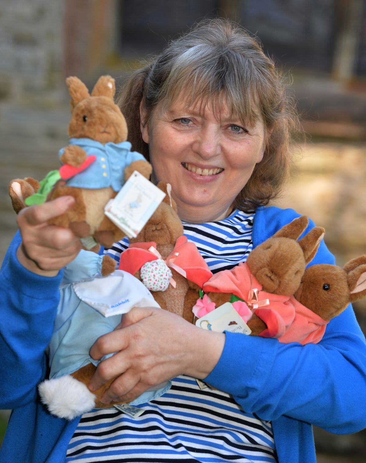 Margaret Edwards and cuddly friends