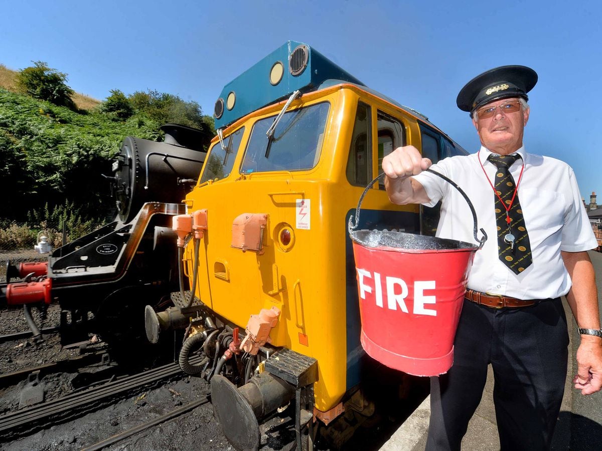 Pic at Severn Valley Railway, Bridgnorth, of volunteer: Rob Wilson from Whitchurch