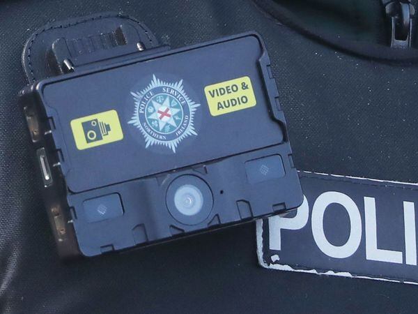 A stock picture of a Police Service of Northern Ireland (PSNI) body worn camera