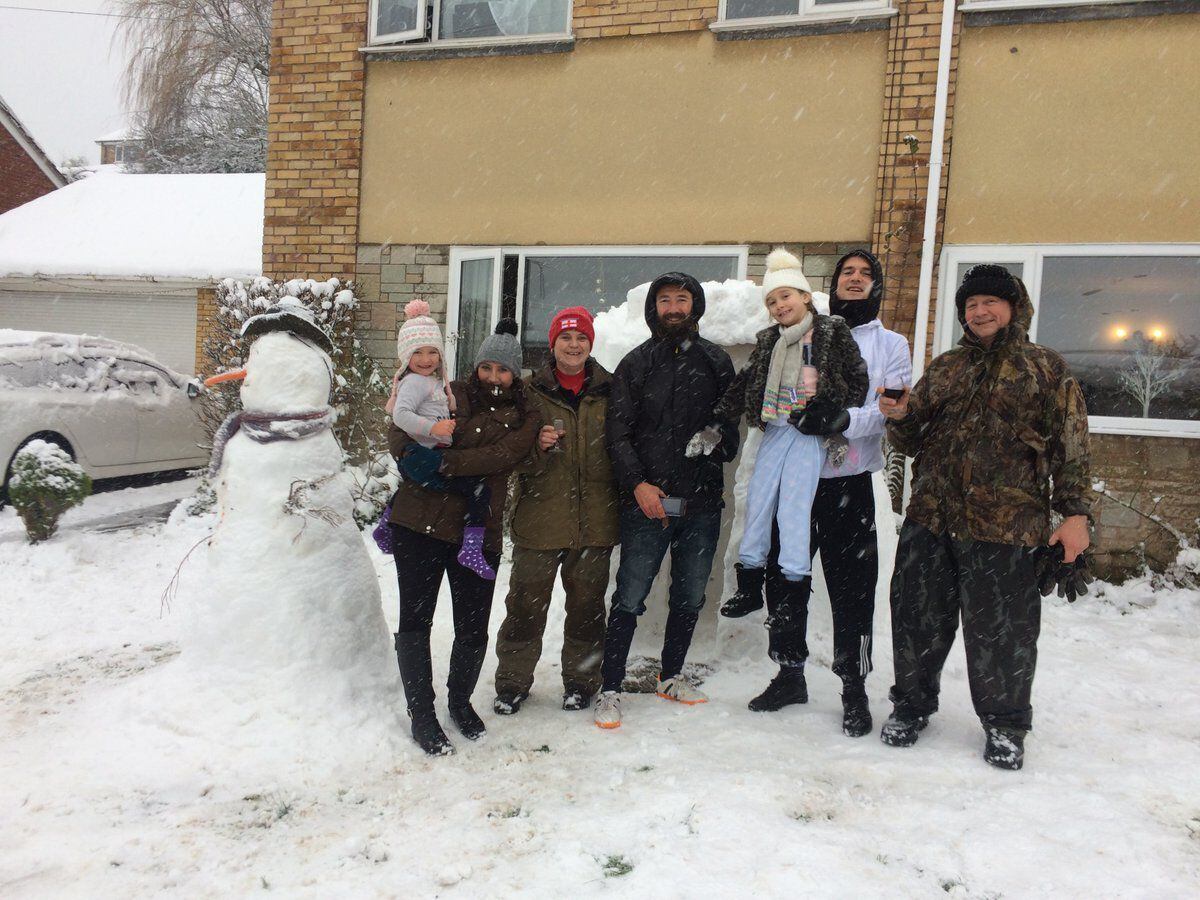 Amy sent us this picture of the completed snowman in Wesley Drive, Ketley Bank 