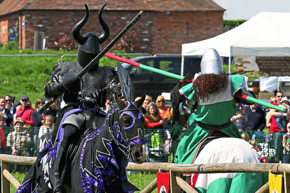 Jousting knights take centre stage in Shropshire