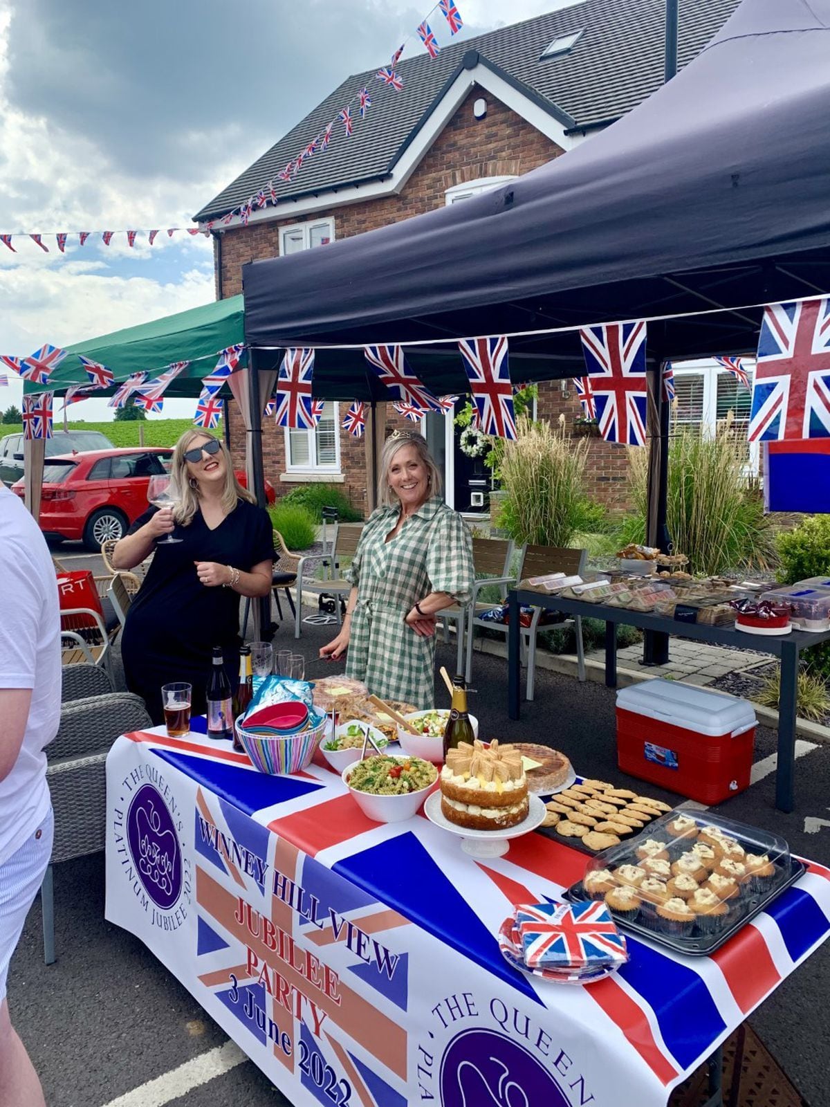 Residents of Winney Hill View, Shrewsbury celebrate the Queen's Platinum Jubilee