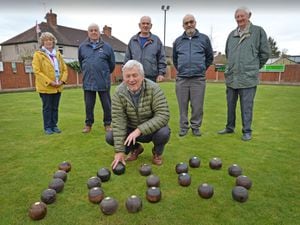 The Victoria Bowling Club in Market Drayton is desperate for a secretary and treasurer to continue operating - before they reach 100 years in 2024. Pictured from back left are Patricia Leyland, Ian Mays, Malcolm Walwyn, Richard Brock, Ralph Leyland; and front Peter Wood