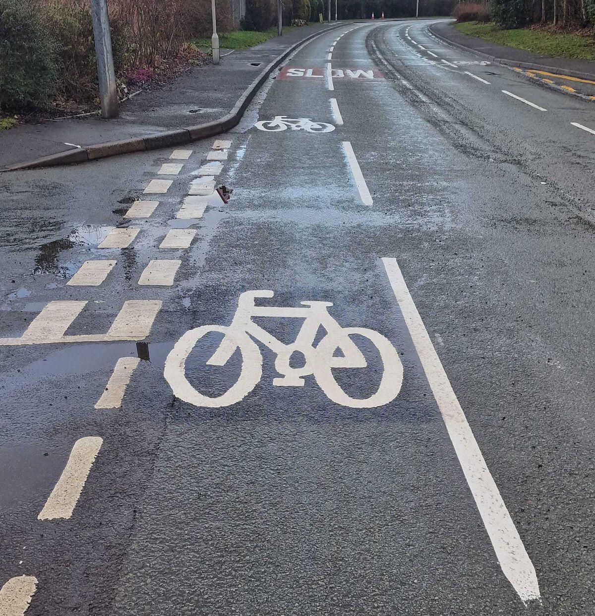 The cycle lanes as they appeared.