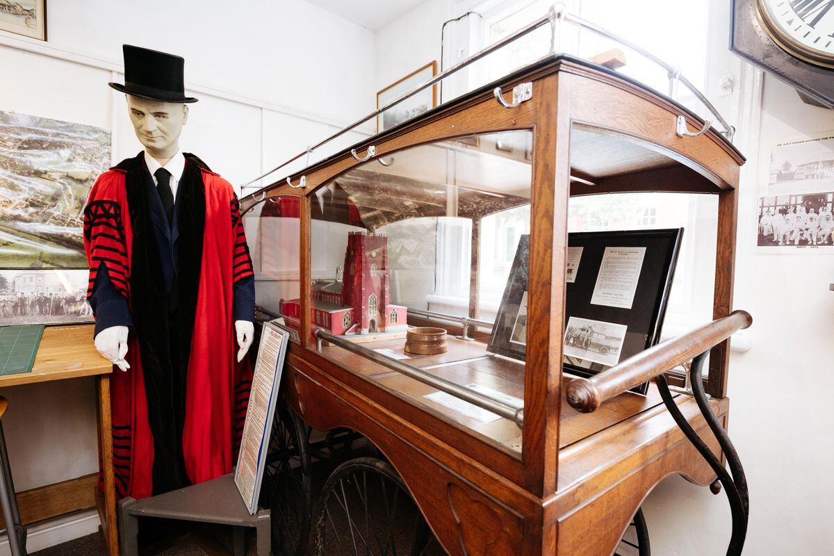 In Picture: This hand bier (Hearse) was built by Tudor Coachworks in 1920 and used until 1940