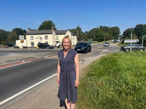 Helen Morgan at the Llynclys crossroads