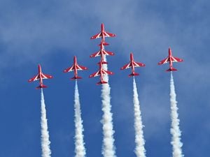 LAST COPYRIGHT MNA MEDIA TIM THURSFIELD 12/06/22.RAF Cosford Air Show..The Red Arrows...