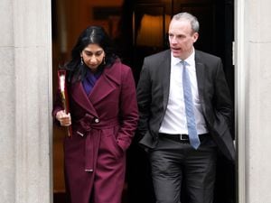 Brexit allies – Suella Braverman and exiting Dominic Raab