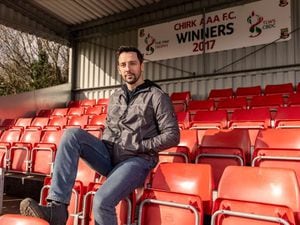 Ralf Little at Chirk FC. Photo: BBC/Wall To Wall Media Ltd/Stephen Perry
