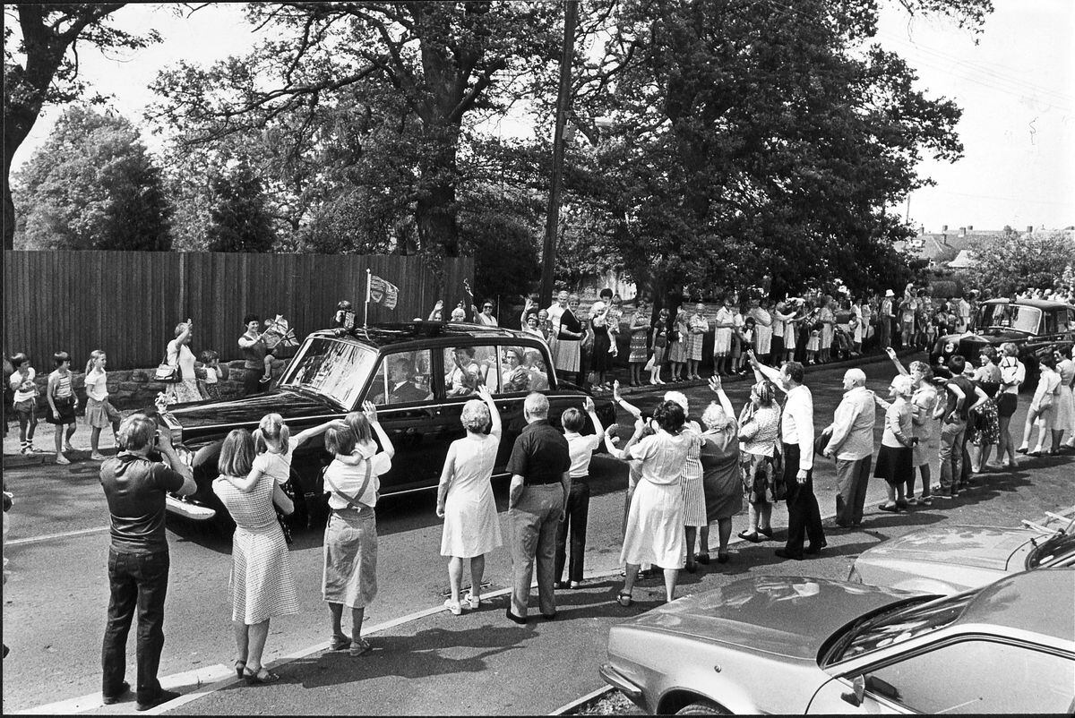 nostalgia pic. High Ercall. Queen passing through High Ercall in 1982. Queen paid a private visit to COD Donnington on June 4. She was Colonel in Chief of the Royal Army Ordnance Corps. She officially opened the new Central Processing Building. She arrived at RAF Shawbury and travelled by road, through High Ercall.
 Royal visit. Royal visits. Her Majesty the Queen. Library code: High Ercall nostalgia 2006.