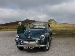 Former MP, author and television personality Ann Widdecombe with Martin's car.