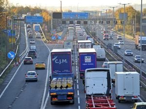 A crash has closed a lane on the M6 Junction 10
