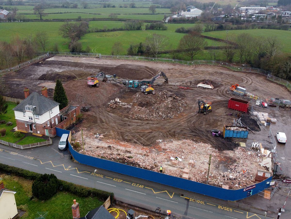 The site of the former Ifton Heath Primary School, at St Martin's, earlier in the development process