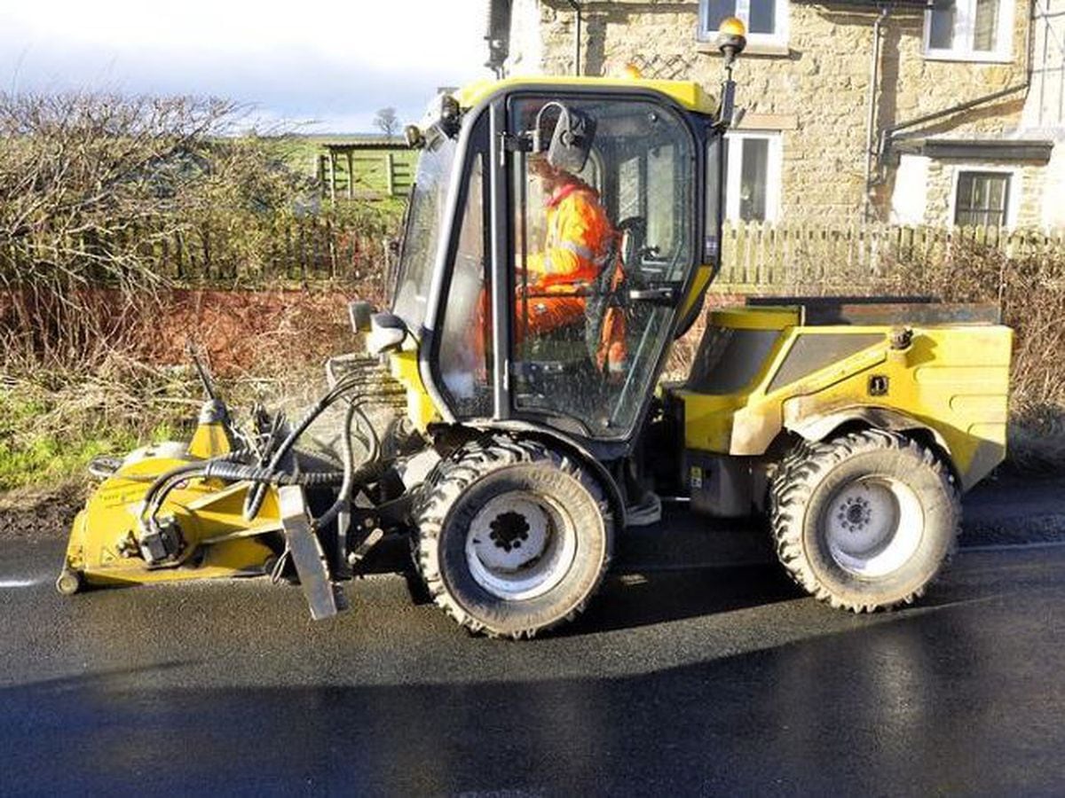 A Multihog treating a road near Ludlow. Picture: Shropshire Council 