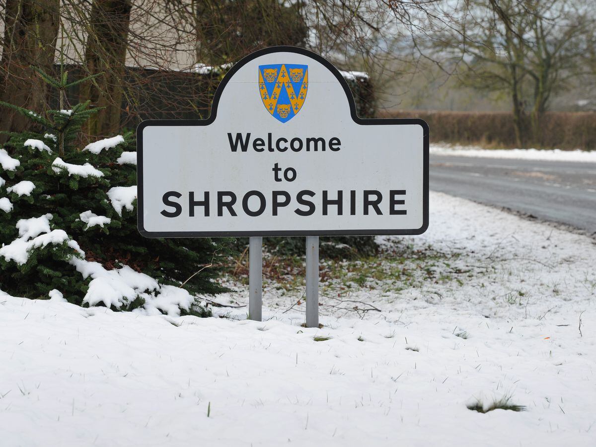 A yellow weather warning is to be in place for parts of Shropshire on Monday
