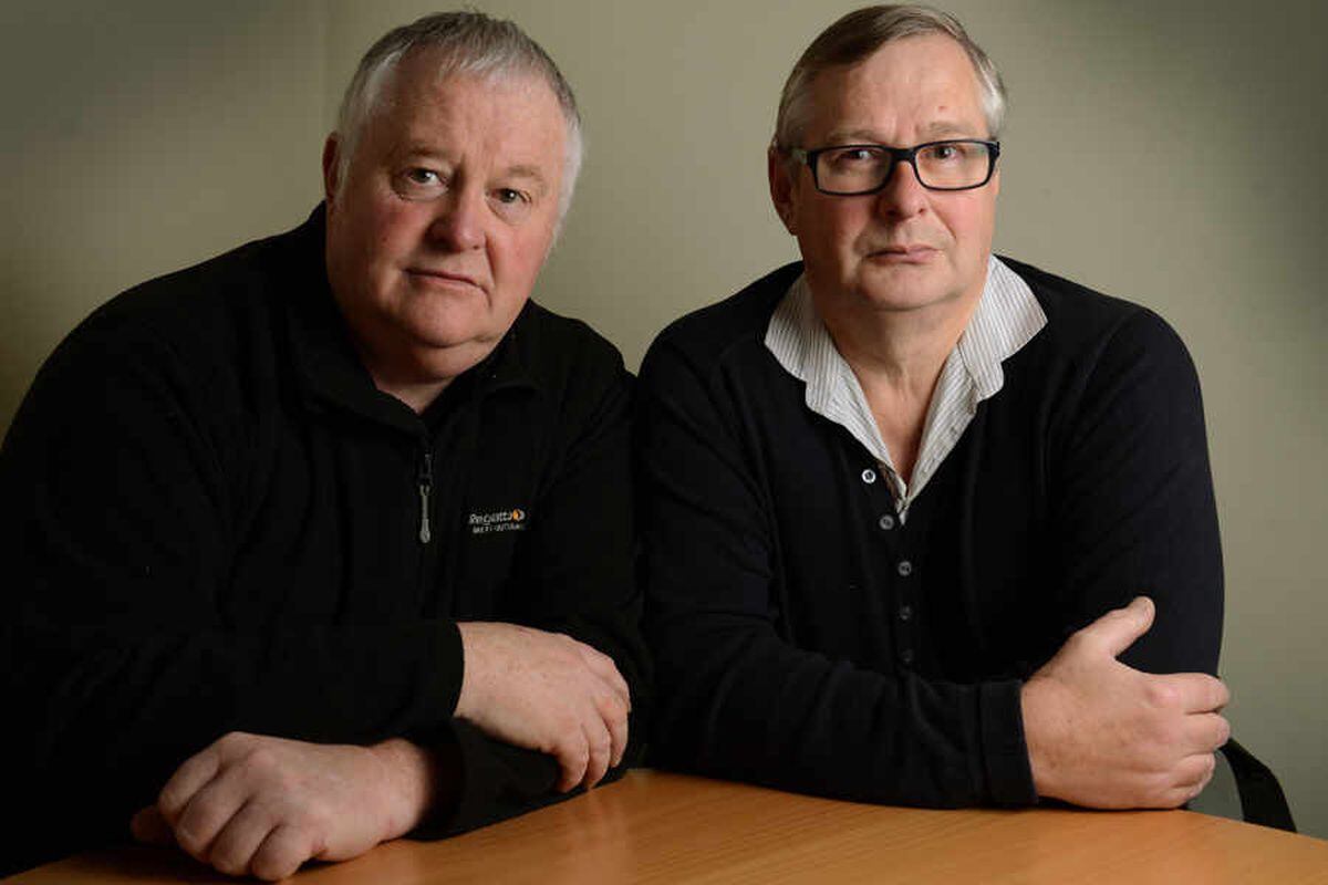 Mark Shelton, of Shifnal, and Andrew Wood, claim they were the victims of historical sex abuse at Tettenhall College