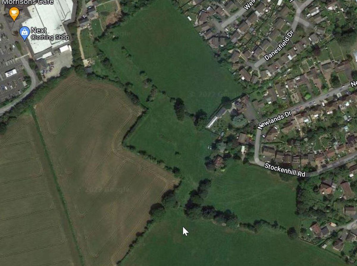 Land earmarked for development near Leominster. Picture: Google