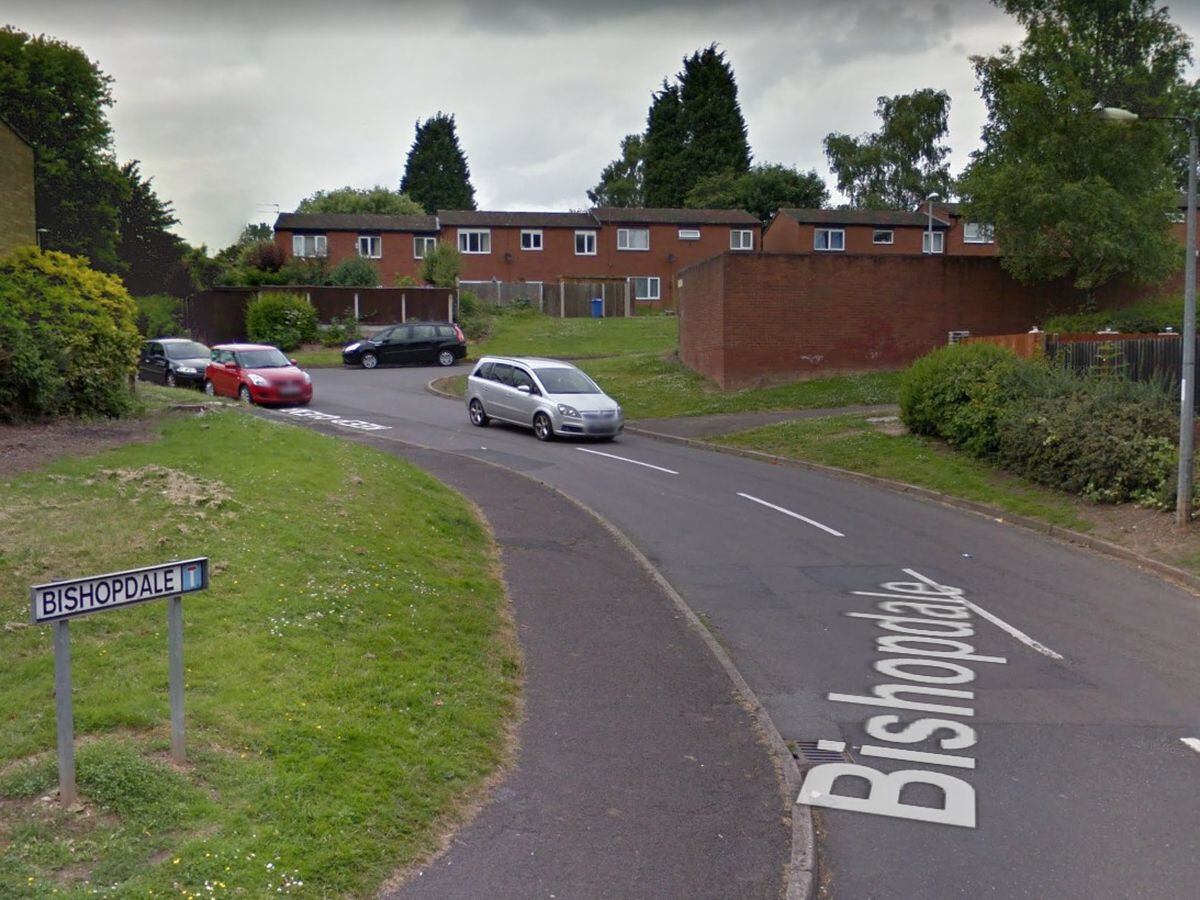 The crash happened on Bishopdale, Brookside, in Telford. Photo: Google