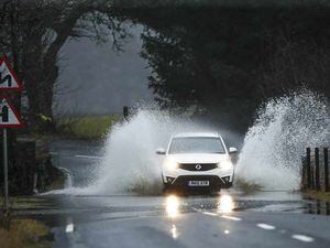 Shropshire border road closed by rising flood waters