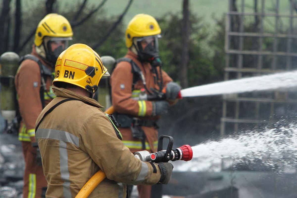 Firefighters tackle Telford motorhome blaze