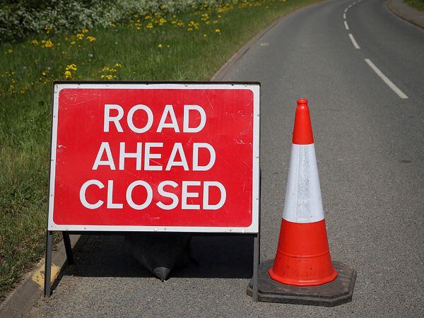 The A41 was closed by police on Monday after a collision between an HGV and a car
