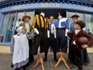 The historic Wolves and Shrewsbury kits have been recreated by the team at Blists Hill Museum