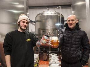 Head Brewer Cody Palin and MD Gary Walters