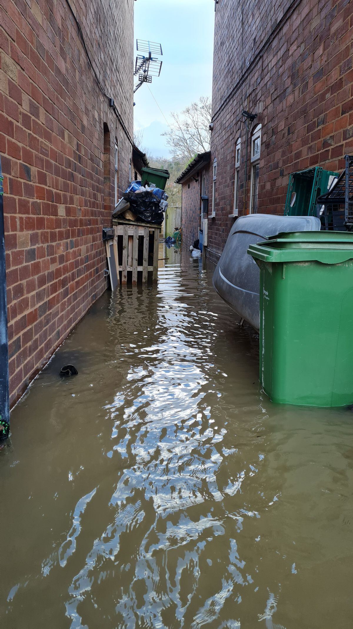 The impact of flooding at Severn Terrace